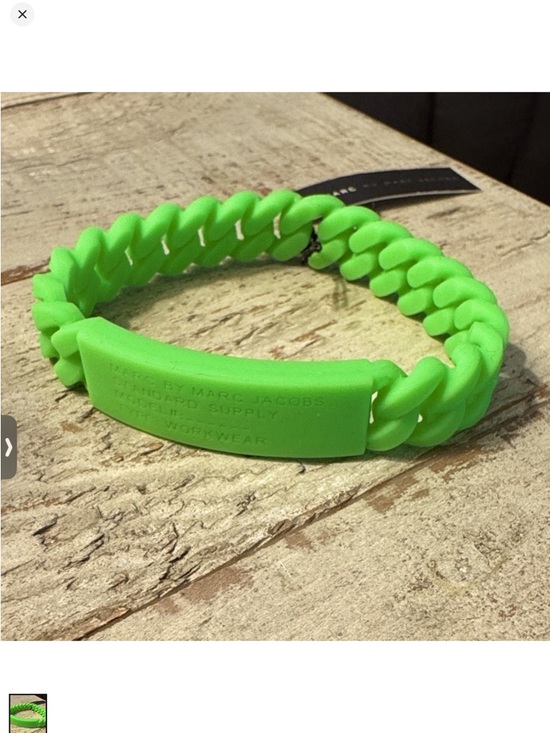 Marc Jacobs Jewelry - Marc Jacobs Neon Lime Silicone Link Bracelet